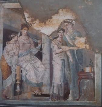 Scena di gineceo antica Roma